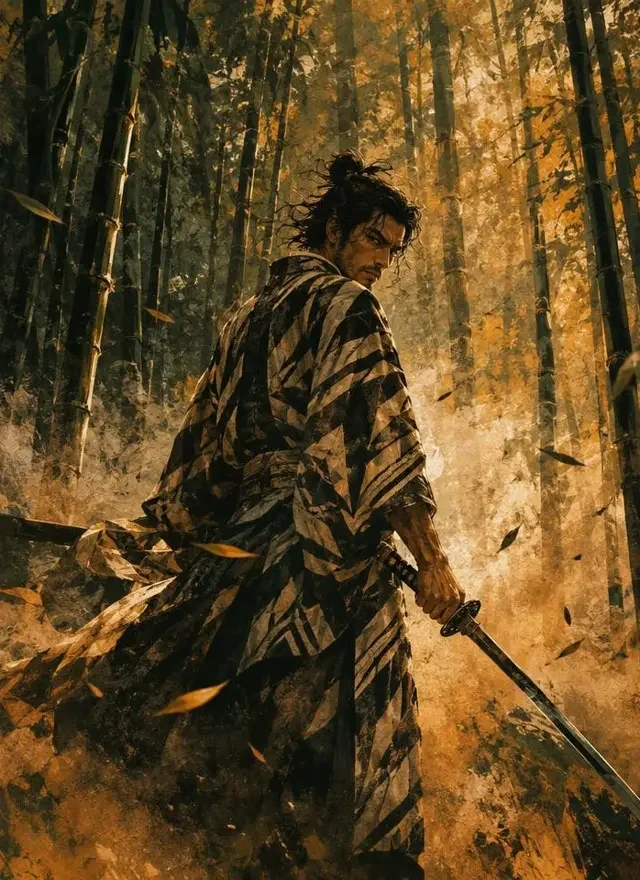 斑纹剑客的第七年封面插画，热血武侠题材，连载140话